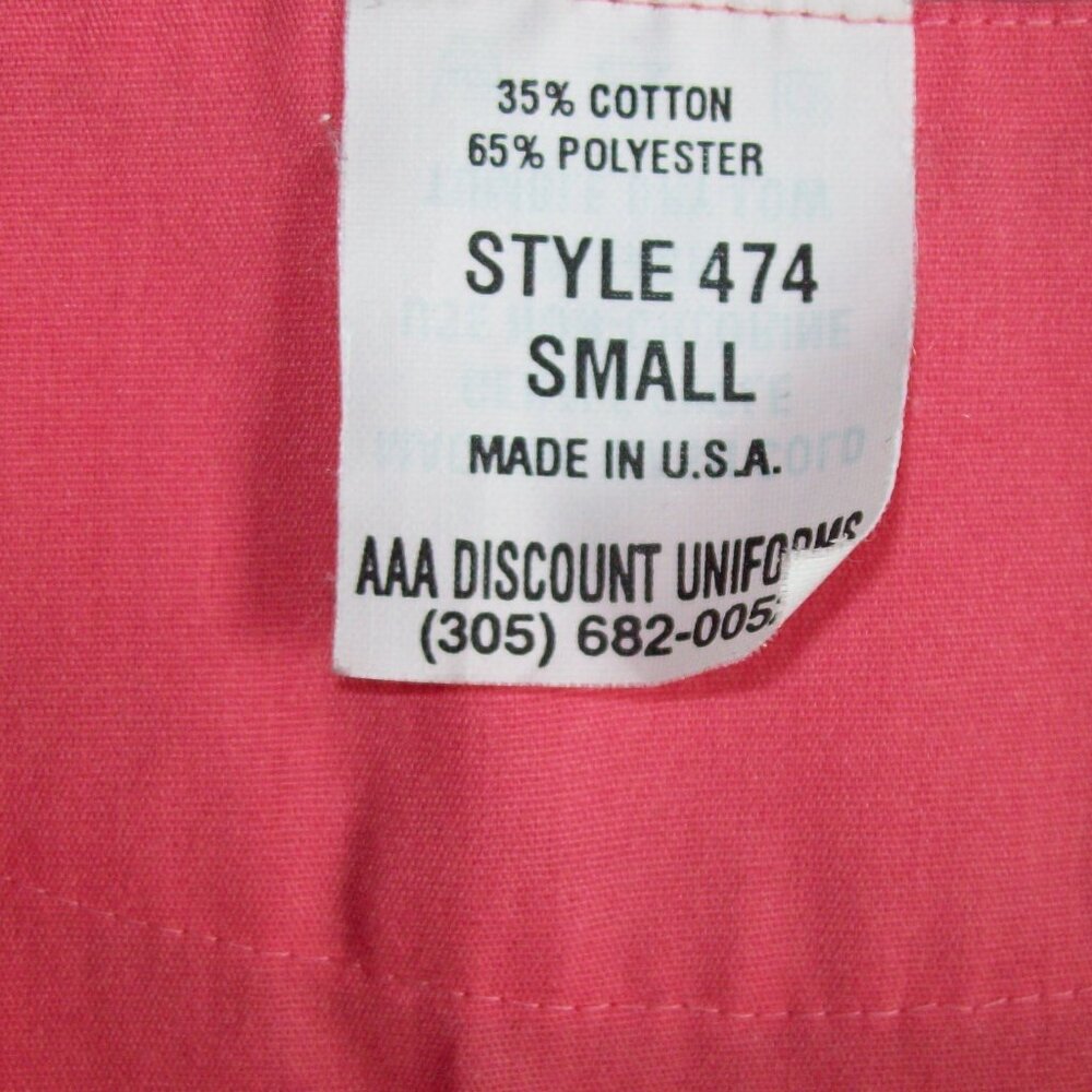 Ladies 2PC Set Scrubs Size Small Made in USA Coral - Picture 2 of 7